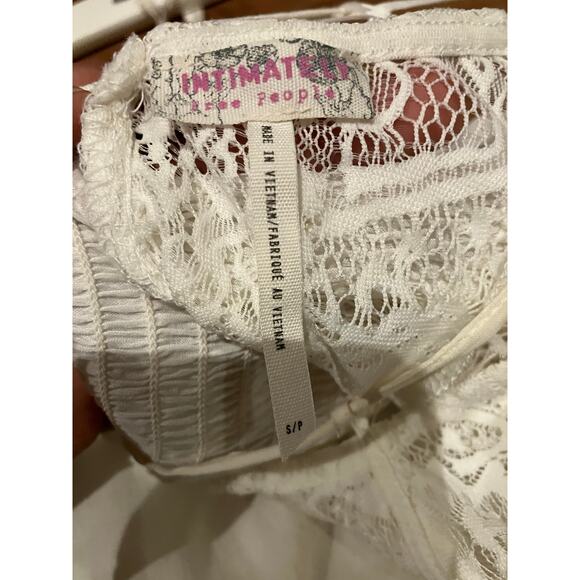 Free People Intimately White Lace Babydoll Nightie Slip Dress Women’s Small Boho - Picture 3 of 7